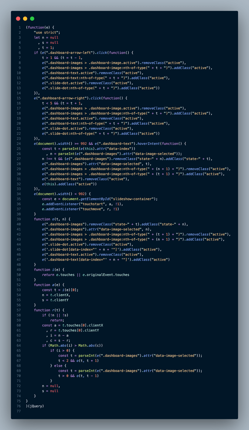 Code sample